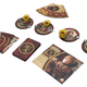 The cards/characters at your disposal in the game. There are five houses included—Starks, Lannisters, Tyrells, Targaryens and Baratheons—with notable exceptions (and looming expansions) surely featuring the Martells, Greyjoys and Night’s Watch.